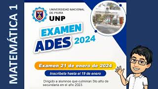 Solucionario Admisión UNP ADES 2024 Matemática 1 [upl. by Harrietta197]