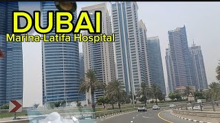 Scenic Route Taxi RideMarinaLatifa HospitalRoadtripDubai 🇦🇪 [upl. by Asirap927]