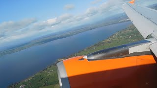 easyJet Airbus A319111 Take Off from Belfast International Airport Runway 25 [upl. by Atterbury]