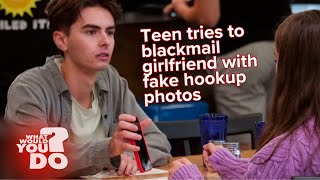 Teen tries to blackmail girlfriend with fake hookup photos [upl. by Ybocaj]