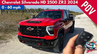 Chevrolet Silverado HD 2500 ZR2 2024  Exhaust Sound amp 0  60 POV4K [upl. by Haliled388]