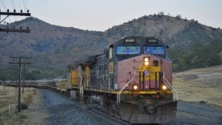 Tehachapi Pass  Major foreign power SP Leader and Military Train [upl. by Cristen]