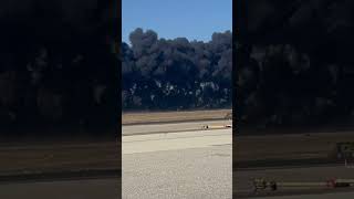 Wall of fire at the Camarillo airshow 2024 airshow aviation millitary [upl. by Novelc]