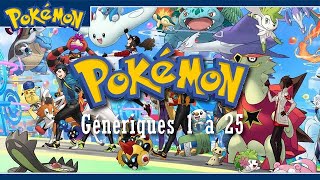 GÉNÉRIQUES POKÉMON  SAISONS 1 À 25 EN VF ALL OPENINGS 125 HD [upl. by Monia]