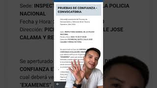 👮🏻‍♂️👮🏻🇪🇨Policía Nacional Convocatoria Polígrafo Control de Confianza Julio 2024 [upl. by Waddle65]