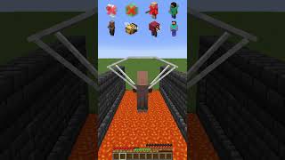 Lava River vs Mob Skills meme minecraft shorts [upl. by Yeldud]