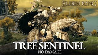 Tree Sentinel Boss Fight No Damage Elden Ring [upl. by Horick]