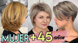 MODERNOS CORTES DE CABELLO para MUJERES después de los 45 años que más REJUVENECEN Nueva Tendencia [upl. by Rufe883]