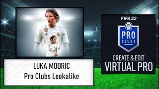 FIFA 22  How to Create Luka Modric  Pro Clubs Lookalike [upl. by Yticilef]