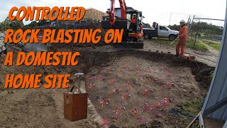 Controlled Rock Blasting on a domestic home site [upl. by Trbor82]