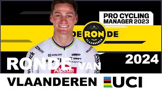 Ronde Van Vlaanderen 2024  MVDP solo  EXT  Pro Cycling Manager 2023 [upl. by Airliah415]