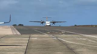 Aurigny ATR 72600 GOTAR Departing Guernsey Airport EGJB 4K [upl. by Adina]