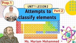 Prep 1  Unit 1  Lesson 2  part 2  Attempts To Classify Elements [upl. by Akehsyt]