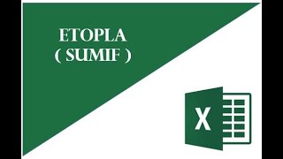 Excelde ETOPLA SUMIF FormÃ¼lÃ¼ excelformula excel [upl. by Adnohsar]