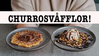 Du har aldrig ätit CHURROS såhär  Churrosvåfflor [upl. by Ivz379]