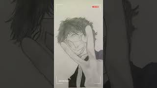 anime boy drawing ✨🖤youtubeshorts drawingshorystrendingytshorts [upl. by Etteneg]