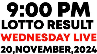 Lotto Result Today 9pm Draw November 20 2024 Swertres Ez2 Pcso Live Result [upl. by Eanahc819]