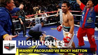 Manny Pacquiao vs Ricky Hatton Highlights amp knockout [upl. by Chicoine]