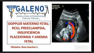 CURSO DOPPLER MATERNO FETAL RCIU PREECLAMPSIA INSUFICIENCIA PLACENTARIA Y ANEMIA FETAL [upl. by Lorelle]