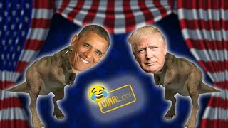 No es trump ni obama es ella que no te ama  dinosaurio bailando [upl. by Tenej583]