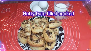 NUTTY DATES FILLED COOKIES BUTTER COOKIES  DATES N NUTS COOKIES BY HAREEM K KHANE [upl. by Akinnor]