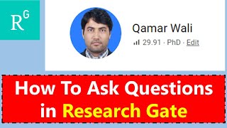 Researchgate How To Ask Question In Researchgate [upl. by Asaph16]