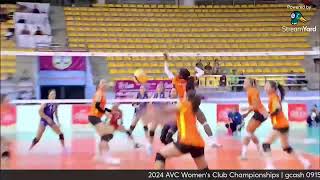 Monolith Sky Risers vs Nakhonratchasima Qminc VC  2024 Asian Womens Club Volleyball Championship [upl. by Miru908]