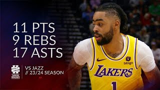 DAngelo Russell 11 pts 9 rebs 17 asts vs Jazz 2324 season [upl. by Elleval]