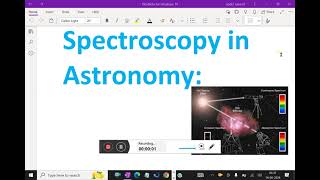 Astronomy    Spectroscopy in astronomy   27 [upl. by Arahc896]