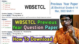 WBSETCL Previous Year Question Paper  WBSETCL Syllabus 2023  WBSETCL Interview Questions [upl. by Allerie]