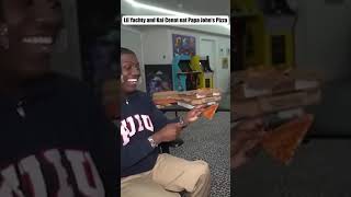 😱 😱 😱 Lil Yachty and Kai Cenat eat Papa Johns PIZZA🔥 🔥 [upl. by Lissak567]