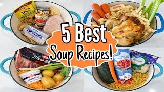 5 HEARTY SOUP RECIPES  The EASIEST Quick amp Tasty Soups YOU CAN MAKE  Julia Pacheco [upl. by Dunham691]