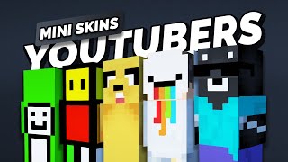 ⛏️ 5 SKINS de YOUTUBERS CHIQUITOS para MINECRAFT [upl. by Alyahc]