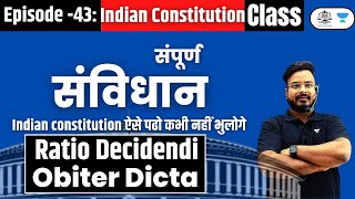 Ratio Decidendi amp Obiter Dicta  Article 124 To 147 Of Indian Constitution  Union Judiciary [upl. by Shipman924]