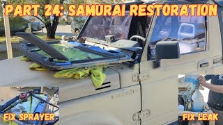 Part 24 Suzuki Samurai Small Fixes Leak Sprayer Ashtray [upl. by Animlehliw]