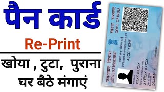 pan card reprint kaise kare  reprint pan cardonline nsdl  physical pan card apply online 2025 [upl. by Llenna335]