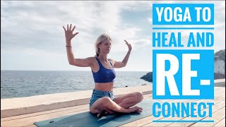 Yoga by the Ocean to release thoughts tension and feelings that doesn’t serve you anymore  Healing [upl. by Aimet]