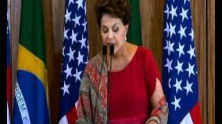 Barack Obama and Dilma Rousseff press conference [upl. by Hebe]