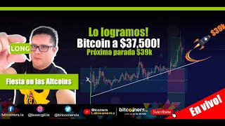 🔥Lo logramos bitcoin en 37500 Próxima parada 39k 🔥 [upl. by Odnalo]