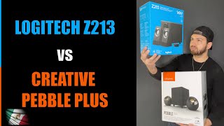 LOGITECH Z213 vs CREATIVE PEBBLE PLUS [upl. by Ekenna877]