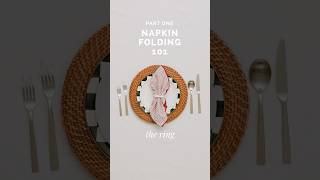 How to Fold a Napkin Simple Ring Fold [upl. by Manlove]