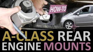 Mercedes AClass W169 Rear ENGINE MOUNT Replacement [upl. by Horsey924]