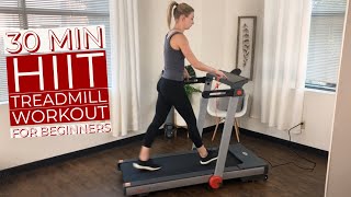 30 Minute HIIT Treadmill Workout for Beginners [upl. by Neeloj489]