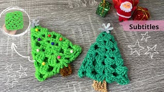 🎄TRUCO de 10 minutos para hacer ÁRBOL DE NAVIDAD a CROCHET  principiantes  adornos navideños [upl. by Ewan]