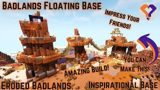 Minecraft Eroded Badlands Inspirational Build [upl. by Anoed]