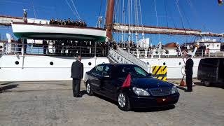 Felipe VI y don Juan Carlos visita el Juan Sebastián de Elcano [upl. by Fisch]