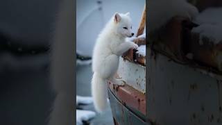 This little fox is really naughty wildlife animals Arctic fox cuteanimals [upl. by Northway63]