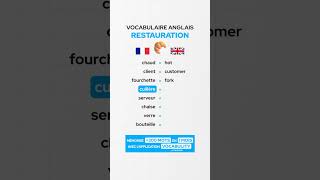 Le vocabulaire anglais de la restauration 🇬🇧 [upl. by Glennie555]