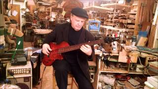 Veillette Paris Nouveau fretless 5 played by Jim Curtin [upl. by Danette]