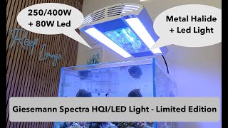 Metal Halide  Led  Best Light for SPS Corals  Giesemann Spectra [upl. by Elehcim]